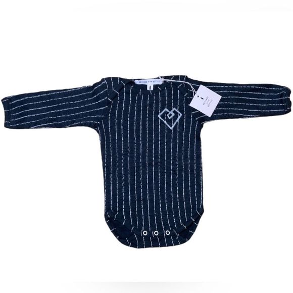 Message In The Bottle Pinstripe Onesie - Picture 1 of 5